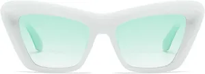 willochra Cat Eye Sunglasses for Women, Oversized Fashion Vintage Square Eyewear Classic Men's Driving Goggles UV Protection