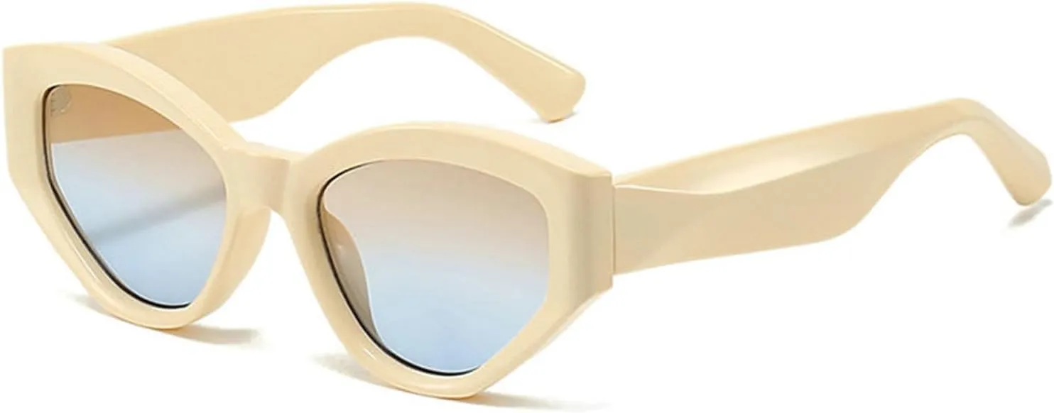 willochra Retro Vintage Narrow Cat Eye Sunglasses for Women Men 90s Small Chic Style Trendy Sunnies UV400 Protection