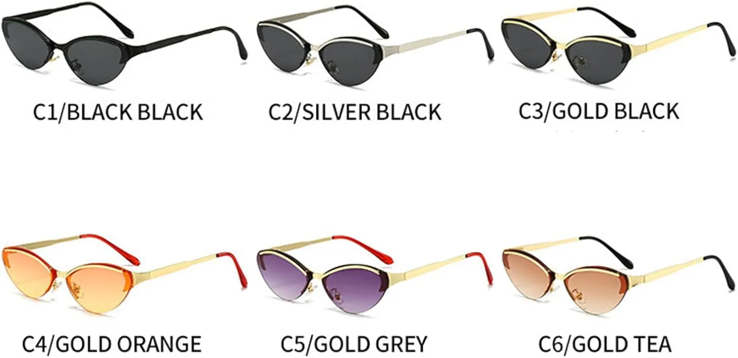 willochra Vintage Fashion Cat Eye Sunglasses Women For Men Sun Glasses Punk Hip Hop Sexy Lady Eyeglasses F25