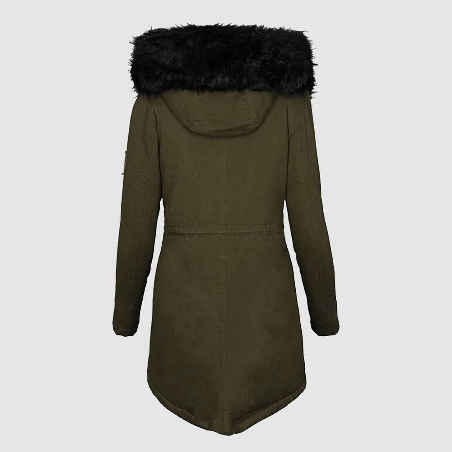Winter Coat for Women Sherpa Lined Jacket Thermal Fleece Zip Up Overcoats with Hood Flannel Parka Outwear with Pocket