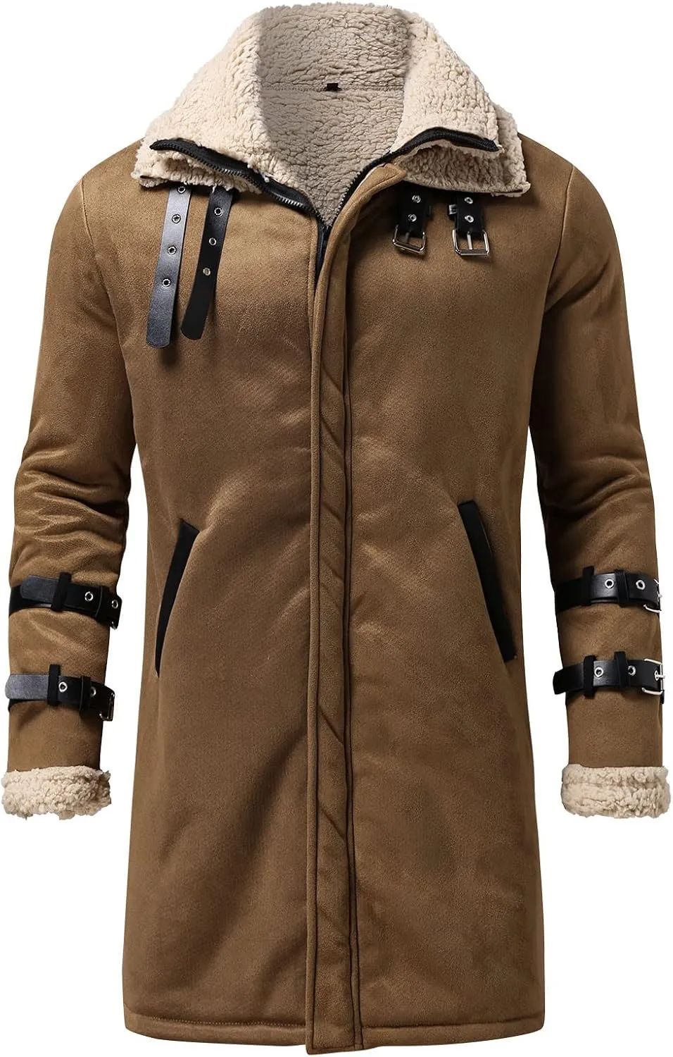 Winter Coats Plus Velvet Thickened Double Pocket Western Cow 3D Printed Hooded Brown Warm Cotton Jacket