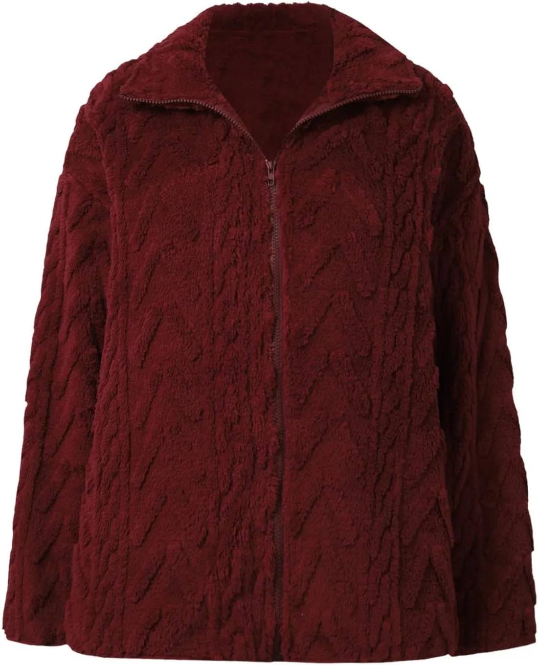 Winter Fleece Jacket for Women Zipper Up Zip Up Stand Collar With Pockets Coats Womens Nylon Vest