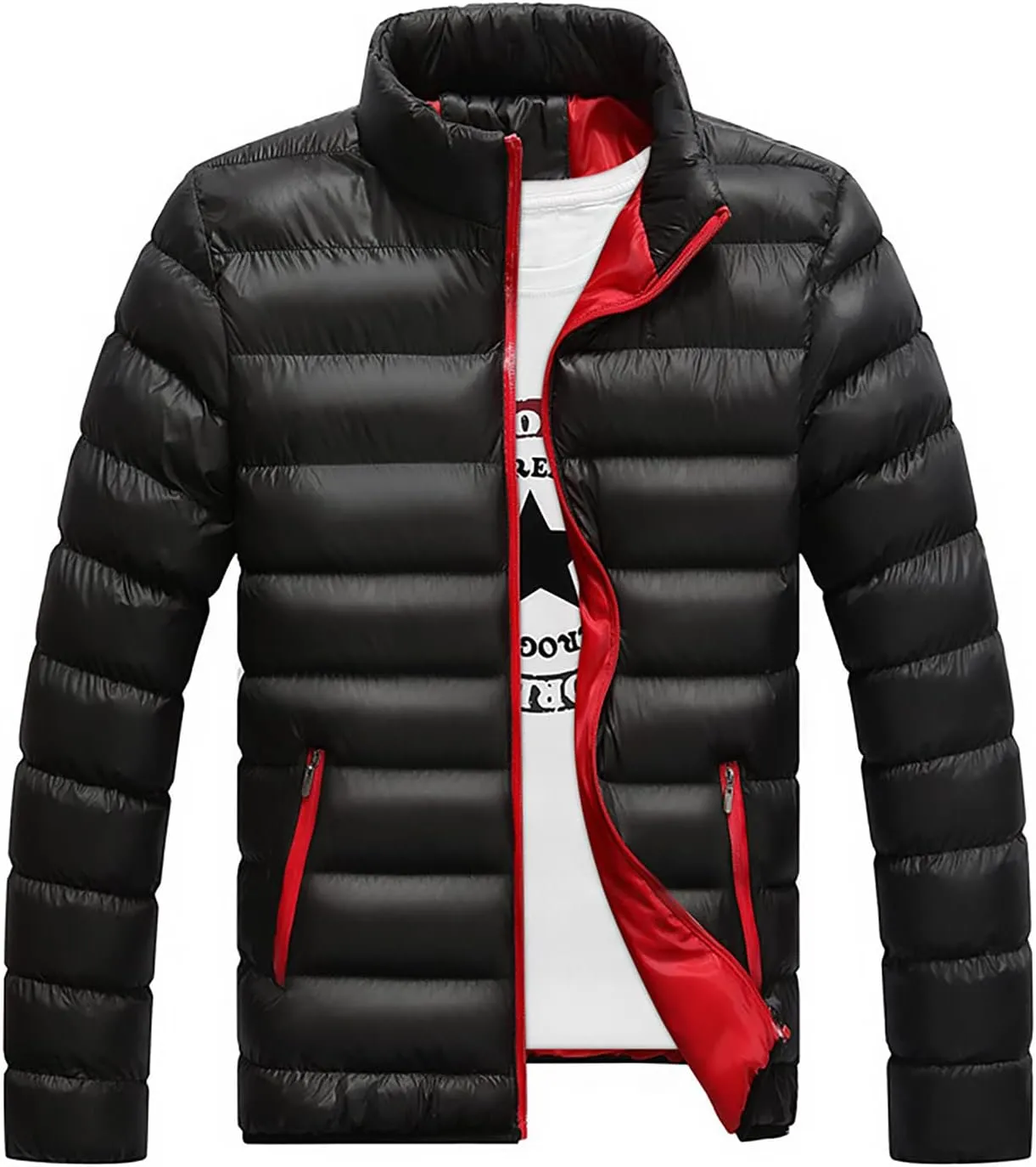 Winter Jackets for Men Puffer Jacket Men Lightweight Warm Puffy Windproof Waterproof Quilted Coat Down Jacket Men