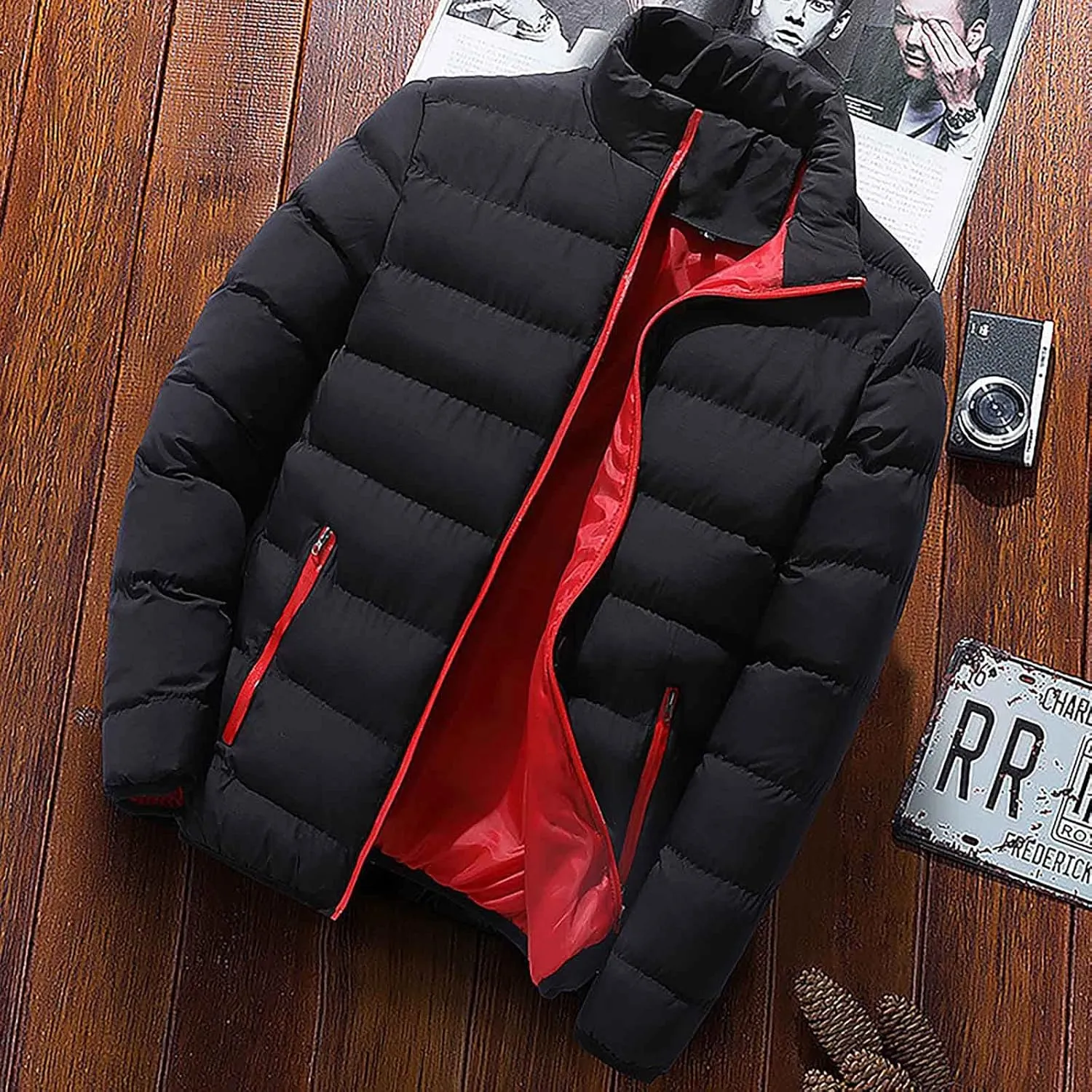 Winter Jackets for Men Puffer Jacket Men Lightweight Warm Puffy Windproof Waterproof Quilted Coat Down Jacket Men