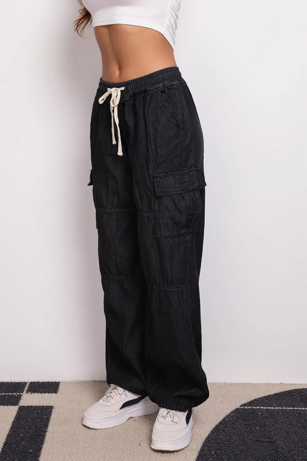 Women Baggy Jeans Y2K Boyfriend Jeans Fashion Straight Leg High Waisted Denim Cargo Pants
