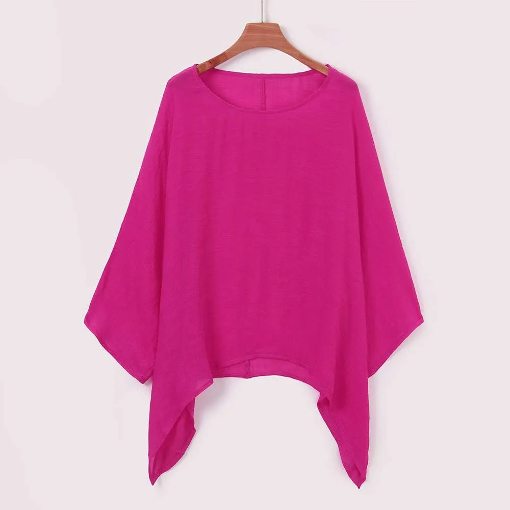 Women Button Shirts Linen Rolled Cuffed Short Sleeve V Neck 2024 Summer Shirts Casual Loose Solid Blouse Tops