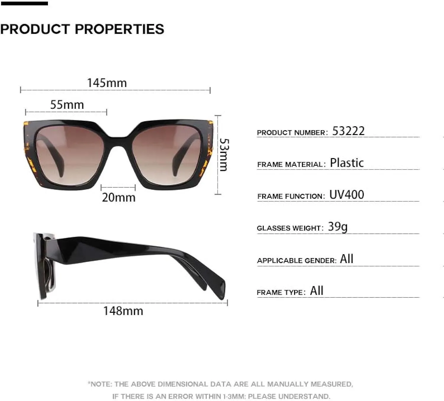 Women Luxury Sunglasses Men Fashion Tea Uv400 Vintage