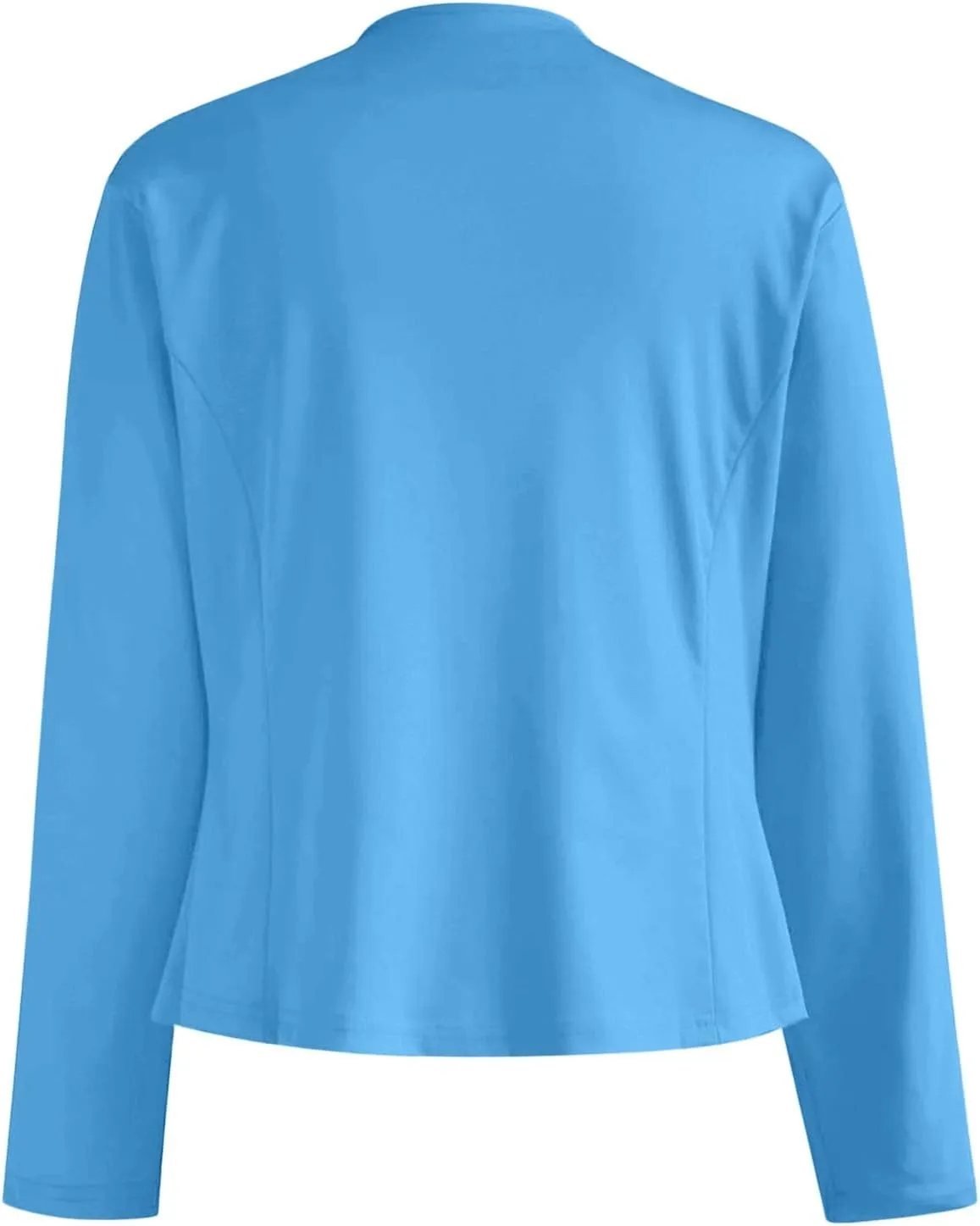 Women Petite Blazers 2024 Trendy Casual Puff Sleeve Bolero Shrug Open Front Cropped Suit Jackets Stylish Cardigan Coats