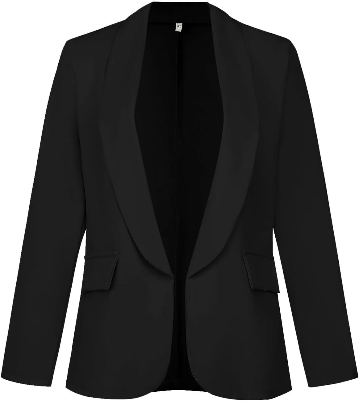 Womens Casual Blazers 2024 Open Front Long Sleeve Work Office Jackets Basic Lapel Collar Blazer Business Outfit