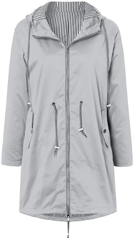 Womens Casual Flannel Wool Blend Lapel Button Down Plus Jacket Rain Hooded Size Women Outdoor Fall Flannel Jacket