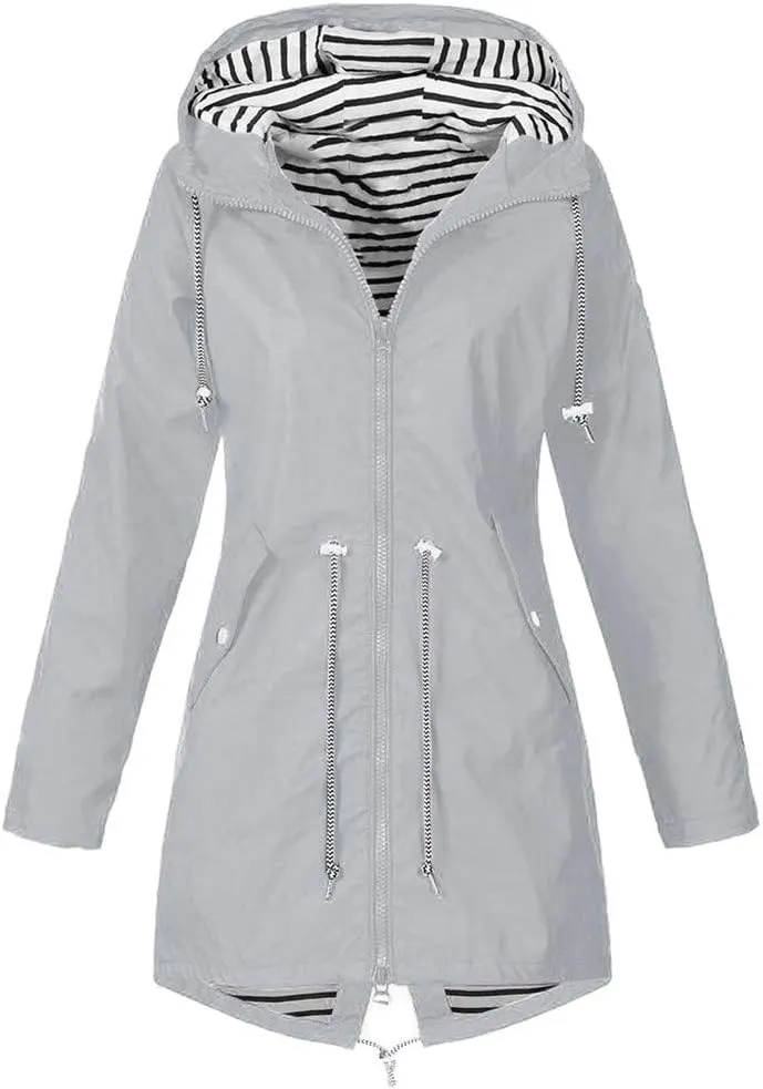 Womens Casual Flannel Wool Blend Lapel Button Down Plus Jacket Rain Hooded Size Women Outdoor Fall Flannel Jacket