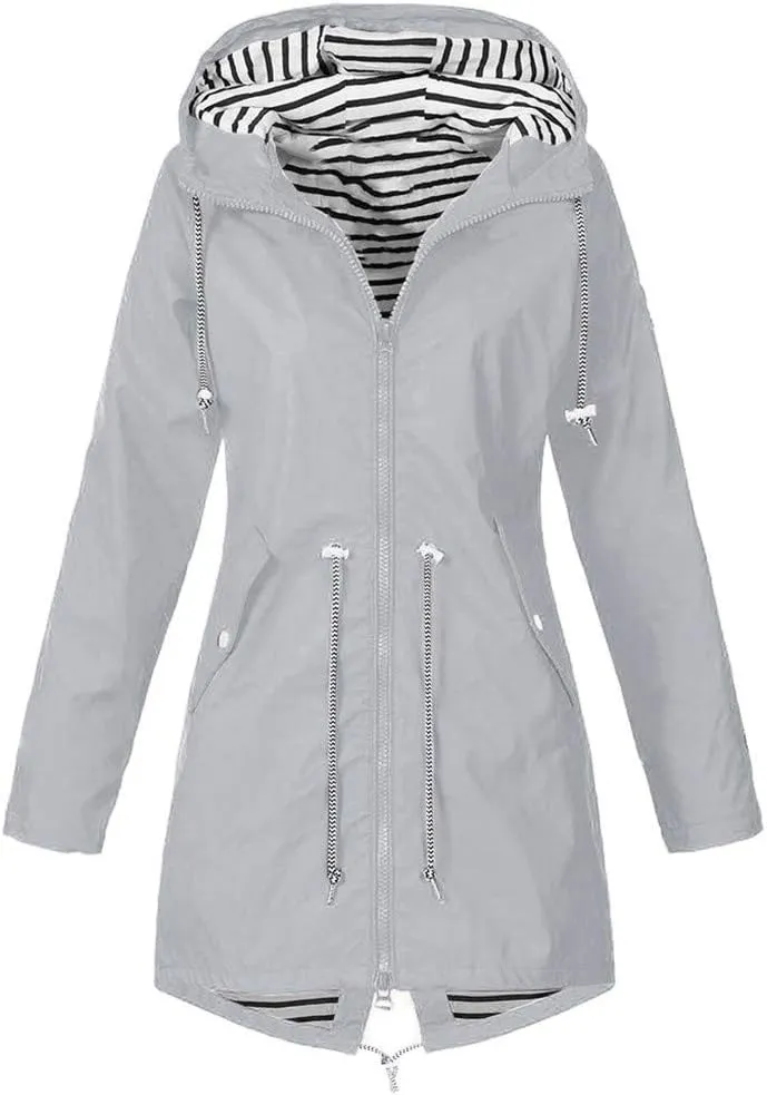 Womens Casual Flannel Wool Blend Lapel Button Down Plus Jacket Rain Hooded Size Women Outdoor Fall Flannel Jacket