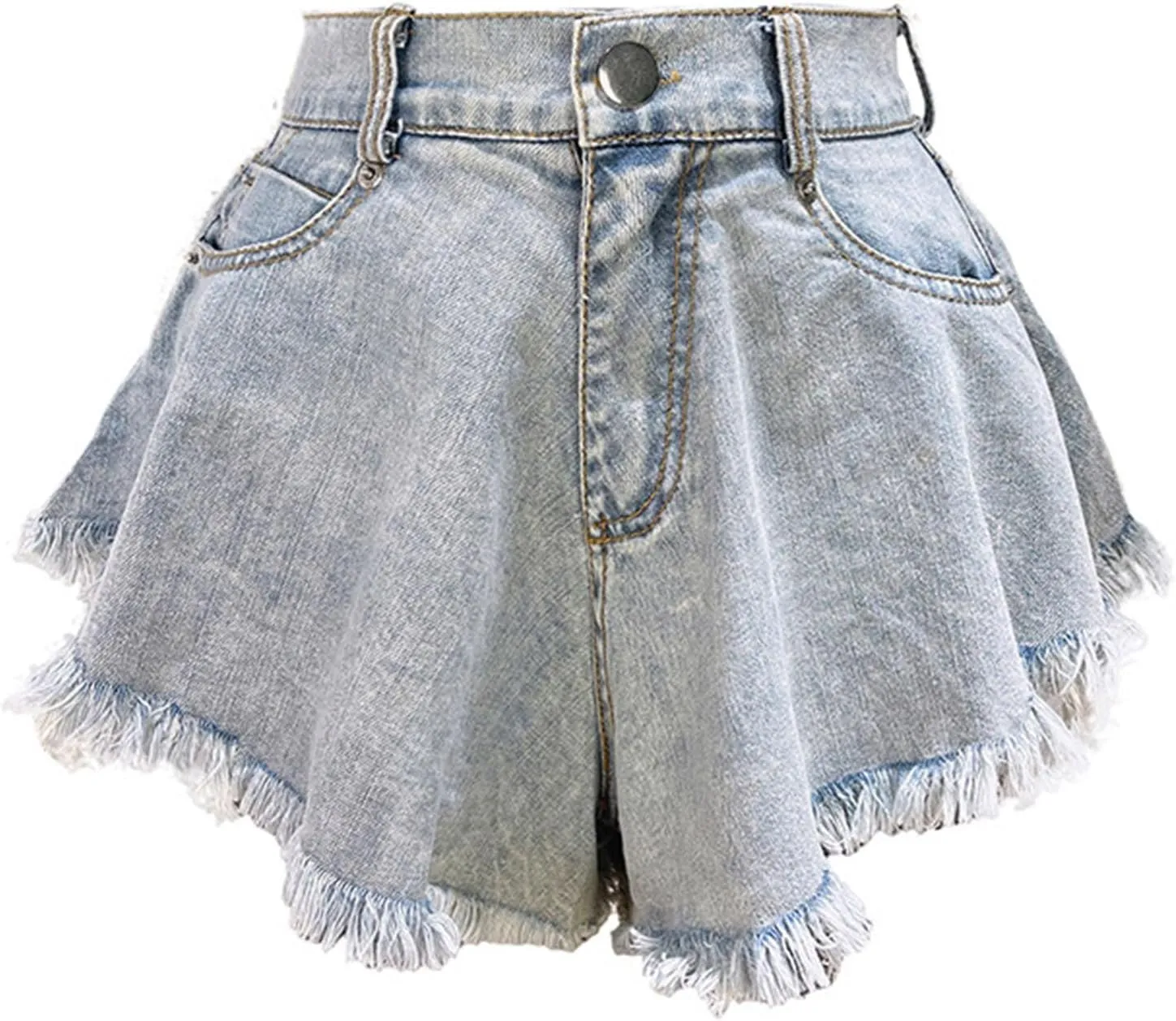 Women's Ripped Denim Shorts Distressed Low Rise Hot Pant Thong Jeans Frayed Summer Distressed Frayed Hem Jean Hot Pants