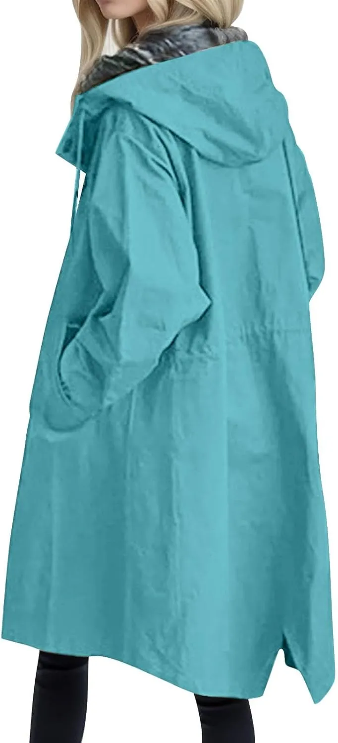Women's Trench Coat 2024 Long Double-Breasted Fall Fashion Windbreaker Jackets Classic Lapel Slim Overcoat Outerwear