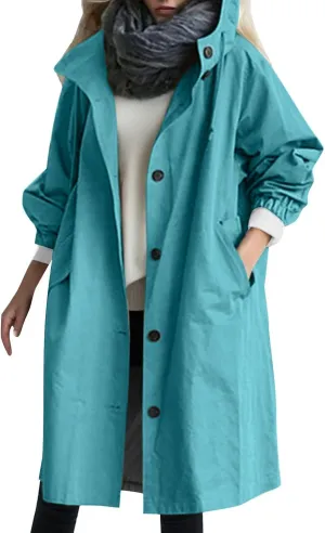 Women's Trench Coat 2024 Long Double-Breasted Fall Fashion Windbreaker Jackets Classic Lapel Slim Overcoat Outerwear