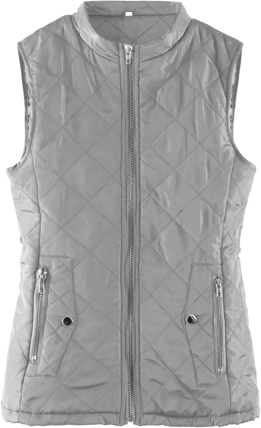 Women's Vest Sleeveless Jacket Coat Casual Autumn Warm Vest Cardigan Zipper Warm and Temperament Vest Coat Bed