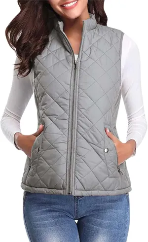 Women's Vest Sleeveless Jacket Coat Casual Autumn Warm Vest Cardigan Zipper Warm and Temperament Vest Coat Bed