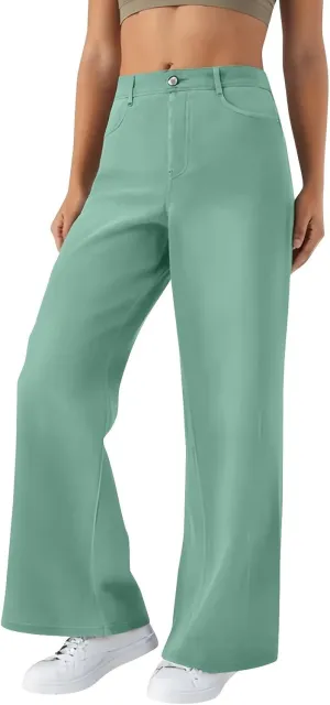 Women's Wide Leg Jeans Womens Jeans High Waisted Denim Pants for Women with Pockets Trendy