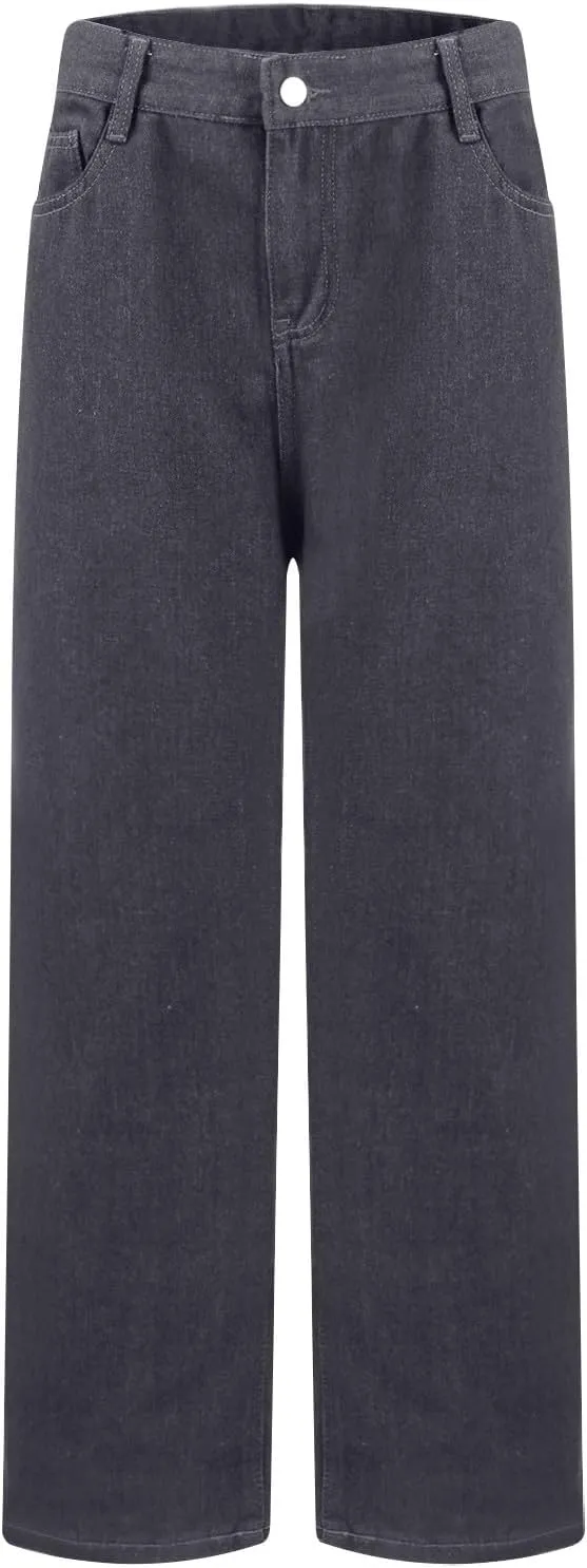 Women's Wide Leg Jeans Womens Jeans High Waisted Denim Pants for Women with Pockets Trendy