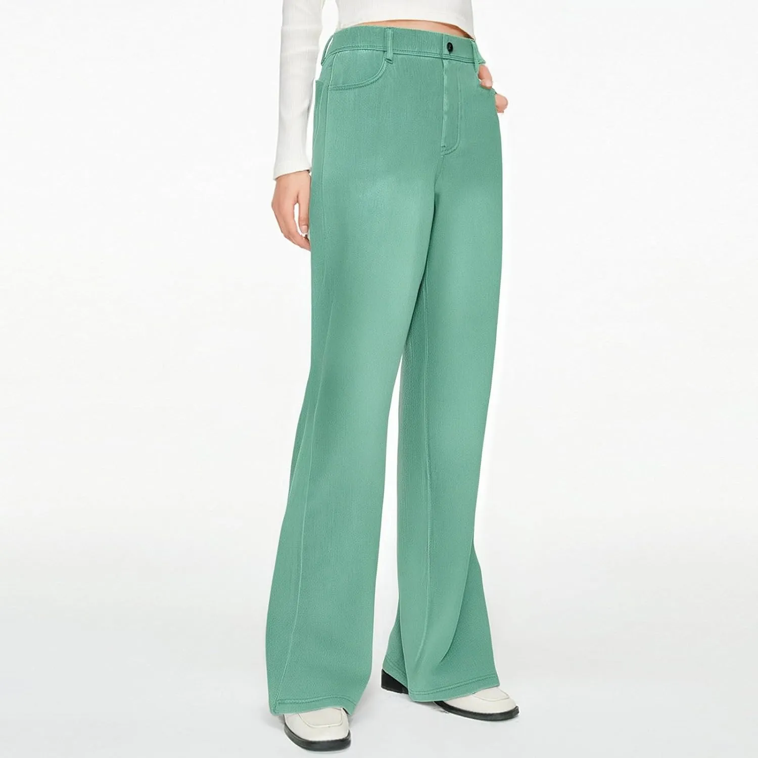 Women's Wide Leg Jeans Womens Jeans High Waisted Denim Pants for Women with Pockets Trendy