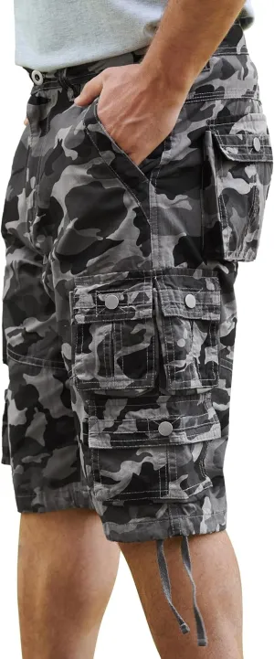 YGREYG Mens Cargo Shorts Long Capri Below The Knee Shorts 3/4 Relaxed Fit Long Shorts with Pockets