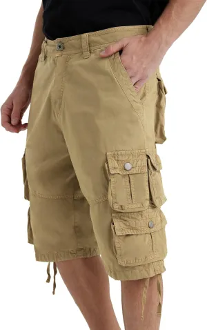 YGREYG Mens Cargo Shorts Long Capri Below The Knee Shorts 3/4 Relaxed Fit Long Shorts with Pockets