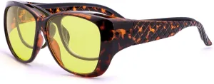 YIMI Fit Over Sunglasses Polarized Wear Over Prescription Glasses UV Protection Oversized Wrap Around Eyeglasses Eyewear