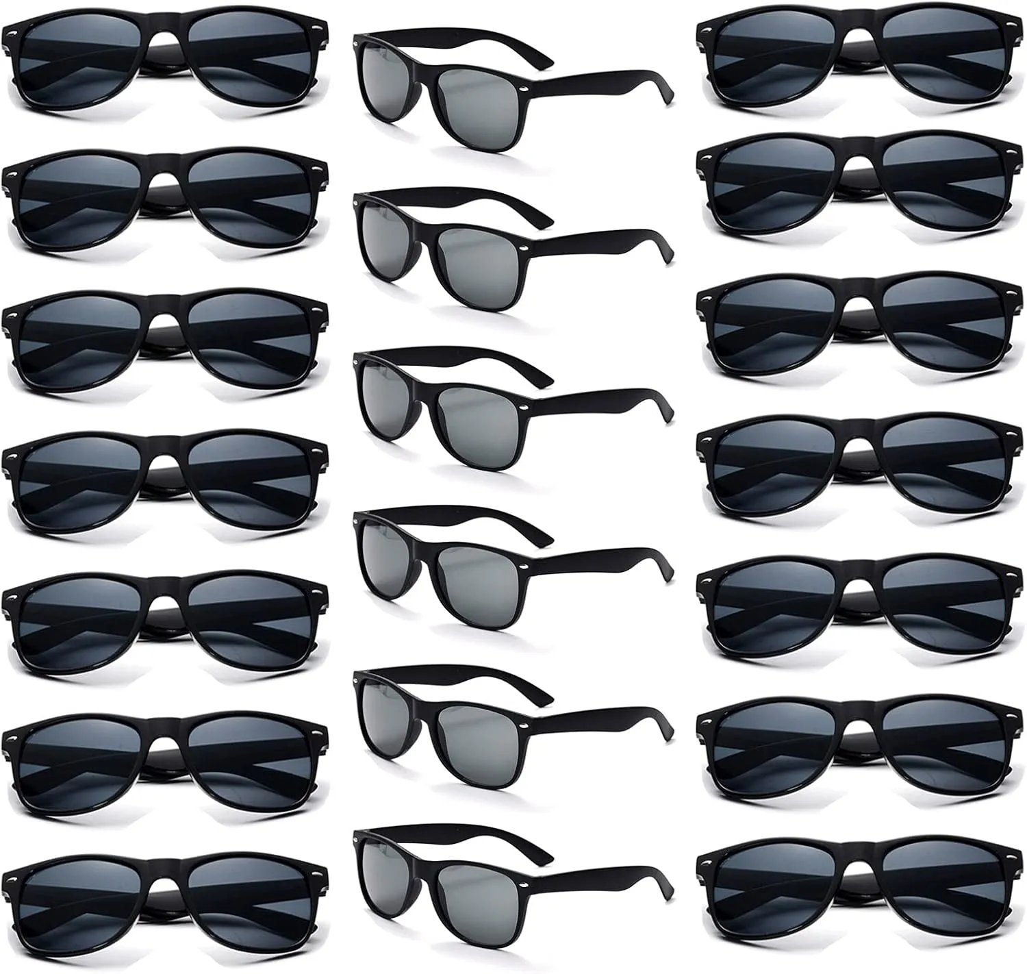 YQVIE 20 Pack Wholesale Sunglasses for Men Women in Bulk 70s Retro Cheap Glasses for Party Supplies