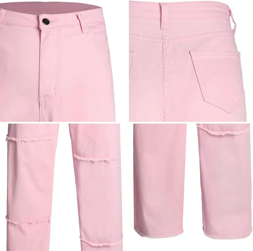 YUZIBAO Baggy Jeans for Women High Waisted Straight Wide Leg Jeans Y2K Boyfriend Stretch Denim Pants