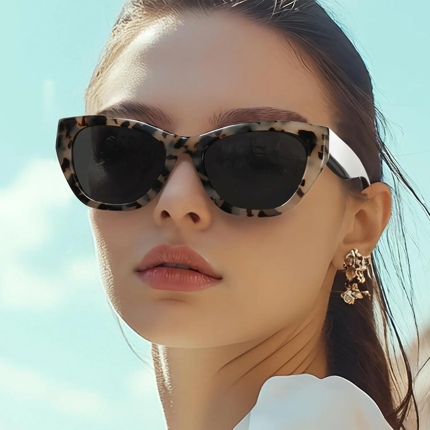 ZENOTTIC Polarized Sunglasses Women Cat-Eye: Trendy Cateye Sunglasses for Woman - Cute Sun Glasses UV400 Protection