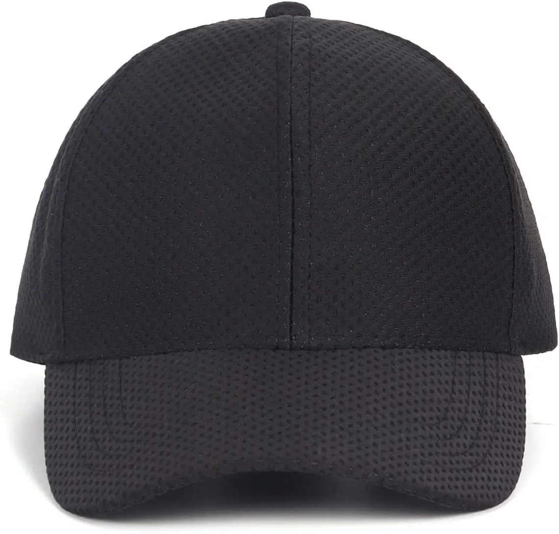 Zylioo Extra Large Mesh Baseball Cap,Big Stretch Fit Sports Caps,Structured Running Hat for Big Heads 21.5"-24.5"